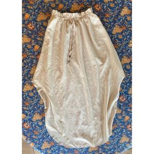 SHEIN cream long/short skirt